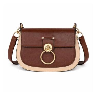 Imagem de Bolsa Feminina Transversal Gash Fecho Magnético e Zíper, Café