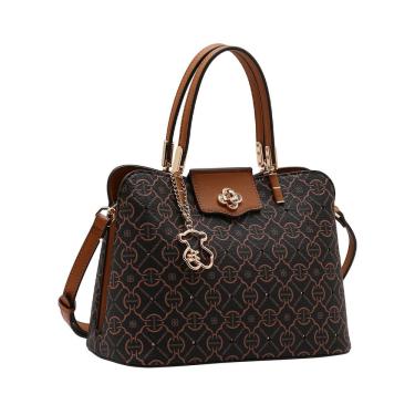 Imagem de Bolsa Feminina Chenson Classic Cristal - Alça de Mão - Café 3485358