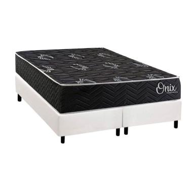Imagem de Cama Box NOVO + Colchão Ortopédico Kappesberg D28 Anatômico Onix + Base CRC Corano White