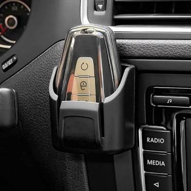 Imagem de Porta-chaves de carro, porta-cartão de garagem para painel, organizador multifuncional, suporte remoto com fita adesiva dupla face