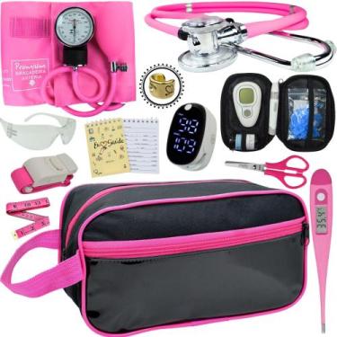 Imagem de Kit Enfermagem Aparelho Pressão Esteto Frete Grátis Promocao - Love Sa