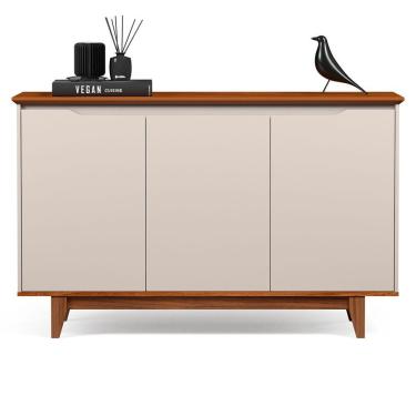 Imagem de Buffet 3 Portas Flow Off White Com Freijo