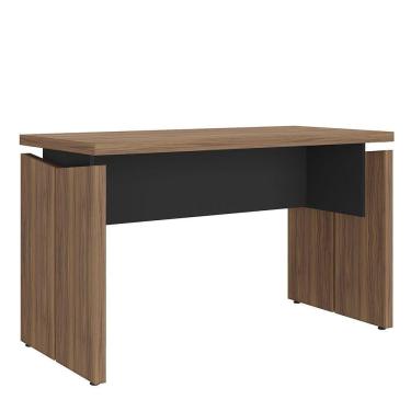 Imagem de Mesa Para Escritório Pequena Tamburato Mdp Nogal/preto