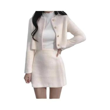 Imagem de Conjunto De Moda Coreana Primavera Verão Para Mulheres, Saia Mini De T