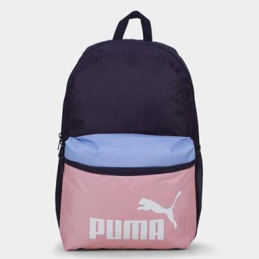 Imagem de Mochila Puma Phase Color Block, Azul, Branco, Único
