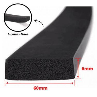 Imagem de Espuma Fita Adesiva Eva Borracha Vedação E=6Mmx10 Mts Preta - Leolud