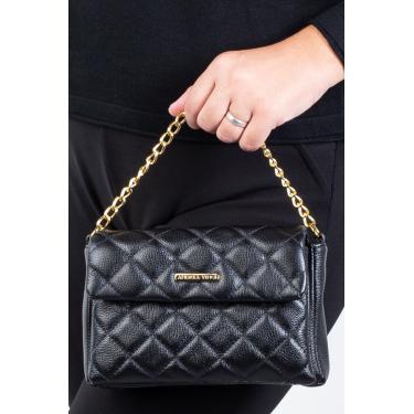 Imagem de Bolsa de couro com corrente matelassê Giulia