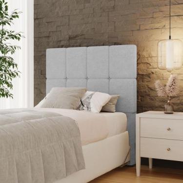 Imagem de Cabeceira Solteiro 100cm Linea Boucle Estofada Design Moderno para Qua