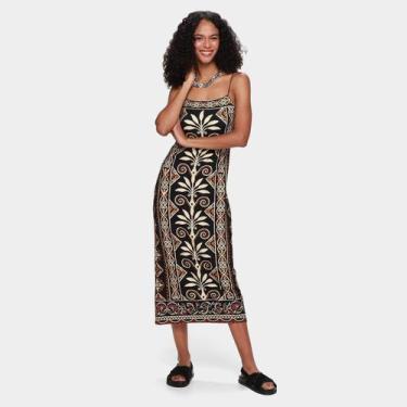 Imagem de Vestido Midi Farm Adriele, Preto, M