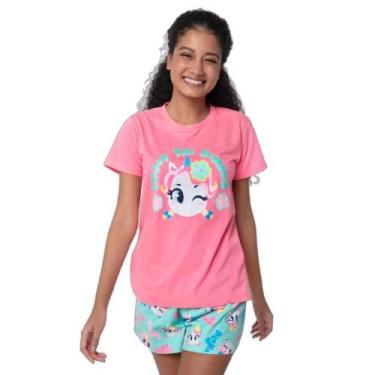Imagem de Pijama Manga Curta Feminino Unicórnio Aloha - Puket, P