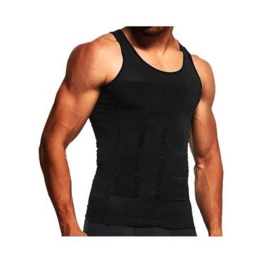 Imagem de Camiseta De Compressão Slimming Para Homens, Colete Modelador De Corpo