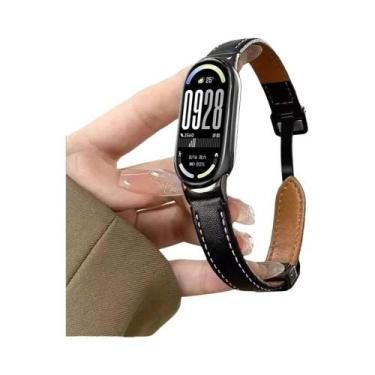 Imagem de Pulseira De Couro Magnética De Substituição Para Xiaomi Mi Band 10 9 8