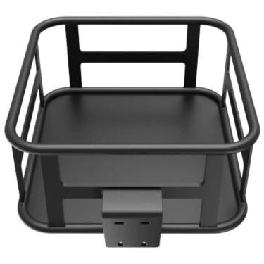Imagem de Cesto frontal para bicicleta elétrica Jasion preto aço carbono grande capacidade removível 10 kg