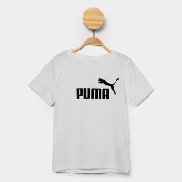 Imagem de Camiseta Infantil Puma Ess No. 1 Ps Menino, Branco, 6A