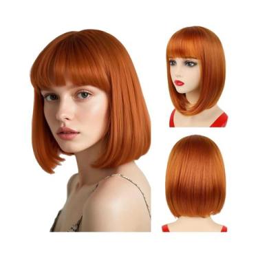 Imagem de Peruca Sintética Colorida Bob Arco-Íris Para Mulheres, Festa, Hallowee