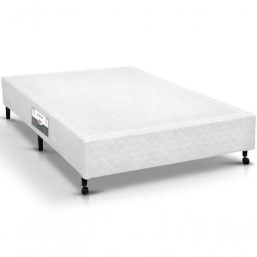 Imagem de Cama Box Simples Castor Casal Poli Branco 138x188x27cm - COLCHÕES CAST