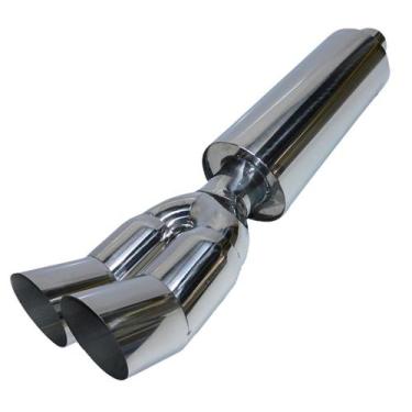 Imagem de Abafador Esportivo Ponteira Dupla 2 7/8 Pol Aço Inox Adaptar - DSTAL