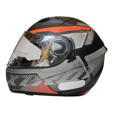 Imagem de Capacete Moto Ebf Xtroy Com Óculos Interno Fumê + Narigueira - - EBF C