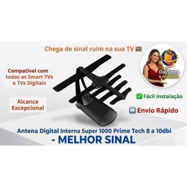 Imagem de Antena Digital Interna Super 1000 Prime Tech 8 a 10dbi - MELHOR SINAL 