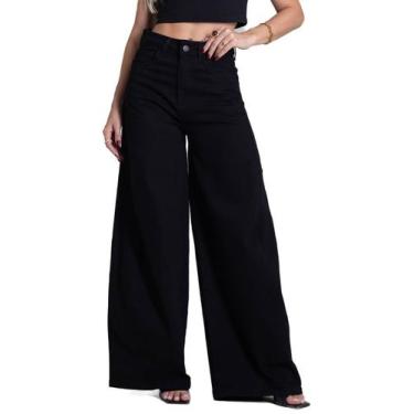 Imagem de Calça Sarja Sawary Balloon - 283027 - preta 44, Preto, 44