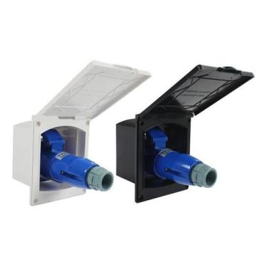 Imagem de Tomada Pino Energia Segurança Motorhome Trailer 16a 220v(PRETO) - GENÉ