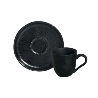 Imagem de Xícara De Café Com Pires Bio Eclipse Preto 120ml Porto Brasil