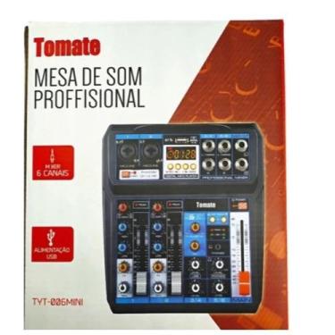 Imagem de Mesa de Som USB 5W com 6 Canais - Tomate TYT-006MINI