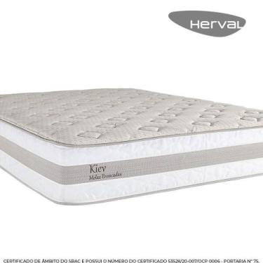 Imagem de Colchão de Molas Ensacadas King Herval Kiev, 26x193x203 cm