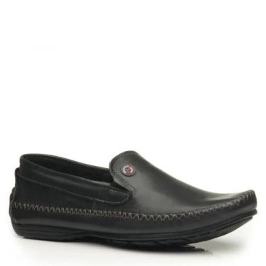 Imagem de Mocassim Masculino Calce Facil Conforto Couro Pegada 140771, Preto, 42