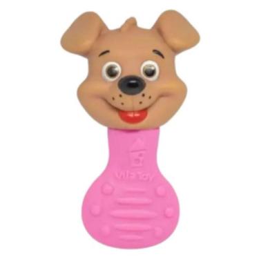 Imagem de Mordedor e Chocalho Cachorro - Vila Toy, Rosa