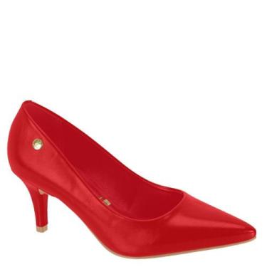 Imagem de Sapato Scarpin Feminino Salto Fino Médio Vizzano 1185.1402, Vermelho n