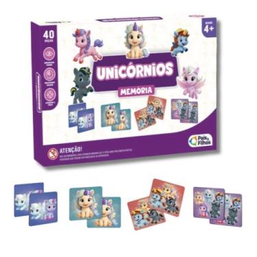 Imagem de Jogo da Memória Unicórnios Pais e Filhos - 793600-1
