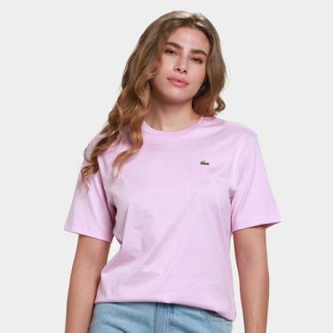 Imagem de Camiseta Lacoste Casual Feminina, Rosa antigo, G