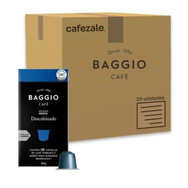 Imagem de 200 Cáps Compatíveis com Nespresso Baggio Descafeinado - Baggio Café, 