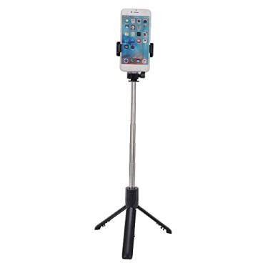 Imagem de Tripé de bastão de selfie, com controle remoto sem fio Bluetooth, bastão de selfie de telefone telescópico de 5 seções, rotação de 360 ​​°, suporte extensível de 67 cm, para gravação de vídeo Vlogging