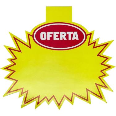 Imagem de Cartaz Para Marcação Splash Oferta Amarelo 23X27Cm Pct C/100