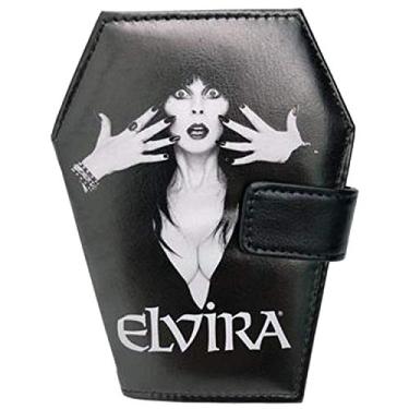 Imagem de Kreepsville 666 Carteira masculina unissex Elvira Coffin com logotipo clássico