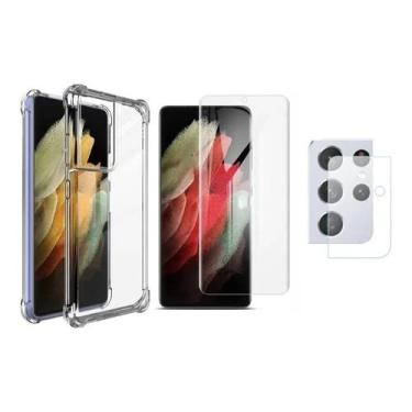 Imagem de Capa Anti Choque + Pelicula Gel + Câmera Galaxy S21 Ultra