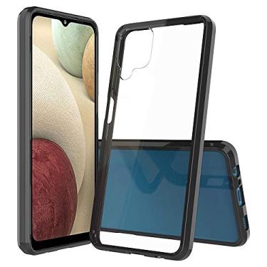 Imagem de Mobile phone accessories Para Samsung for Galaxy A12 TPU à prova de arranhões + capa protetora de acrílico phone case