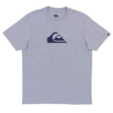 Imagem de Camiseta Quiksilver Plus Size Comp Logo Cinza Mescla