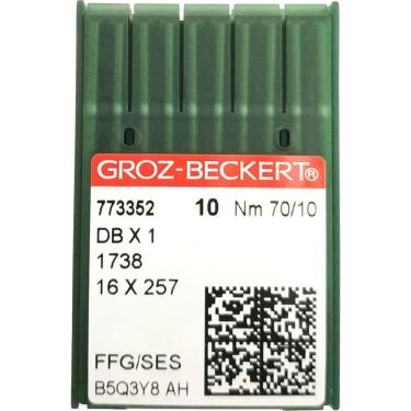 Imagem de Agulha GROZ-BECKERT Dbx1 1738 16x257 70/10 Reta Cabo Fino