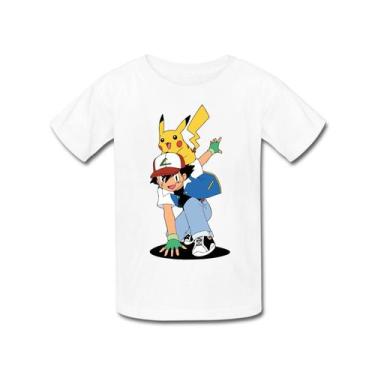 Imagem de Camiseta Infantil Pokemon Pokebola Picachu Pikachu - Retha Estilos