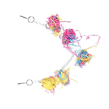 Imagem de Brinquedo de mordida de pássaros, brinquedo divertido de mastigar para ajudar animais de estimação a aliviar o tédio para pássaros se divertirem para esconder lanches