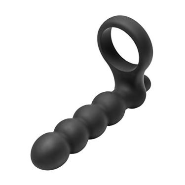 Imagem de Frisky Anel Peniano Duplo Divertido Com Vibração De Penetração Dupla Preto