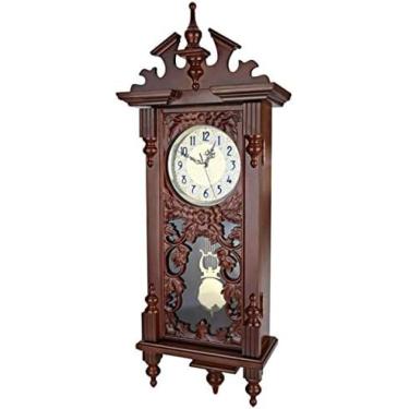 Imagem de Relógio De Pêndulo Antigo, Relógio De Parede Avô De Madeira Com Carrilhão, Relógio De Madeira Tradicional, Célula De Relógio Silenciosa Quartzo Mecânico Clássico, Relógios De Lareira,Collector88