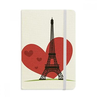 Imagem de Caderno de anotações oficial da Torre Eiffel da França com capa dura em tecido