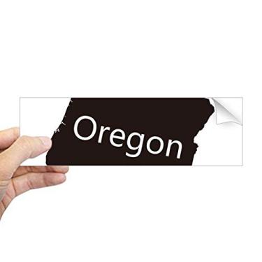 Imagem de DIYthinker Adesivo retangular de para-choque Oregon com mapa dos Estados Unidos da América
