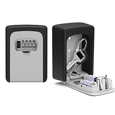Imagem de Aluminum Alloy Body Strong Safe Wall Mount Key Storage Secret Box Organizer 4 Digit Combination Password Security Code Lock No Key Home Key Safe Box