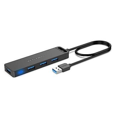 Imagem de Hub USB 3.0, Hub USB de 4 portas, USB 3.0 x 4 + Hub USB de dados ultra fino para MacBook, Mac Pro, Mac Mini, iMac, Surface Pro, XPS, PC, Flash Drive, HDD móvel de 4 metros