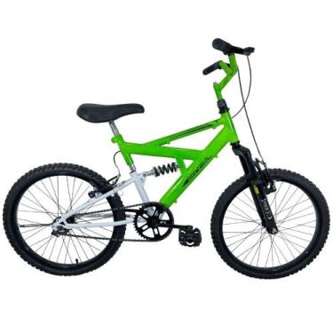 Imagem de Bicicleta Full Aro 20 Amortecedor Masculina Verde Neon - Samy